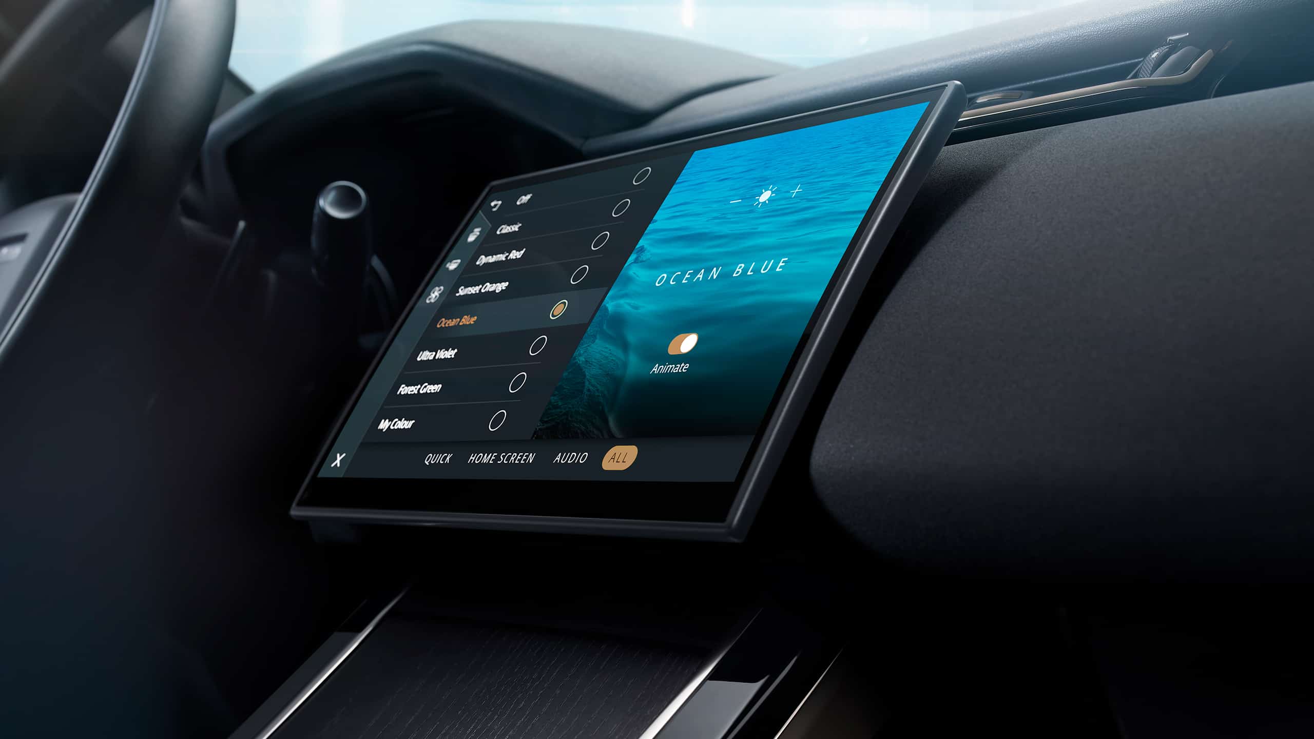 Car infotainment system touchscreen display 