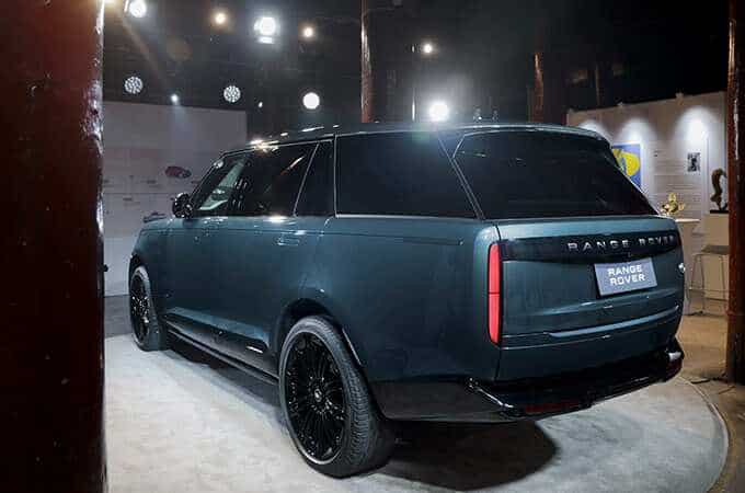 The New Range Rover in a showroom