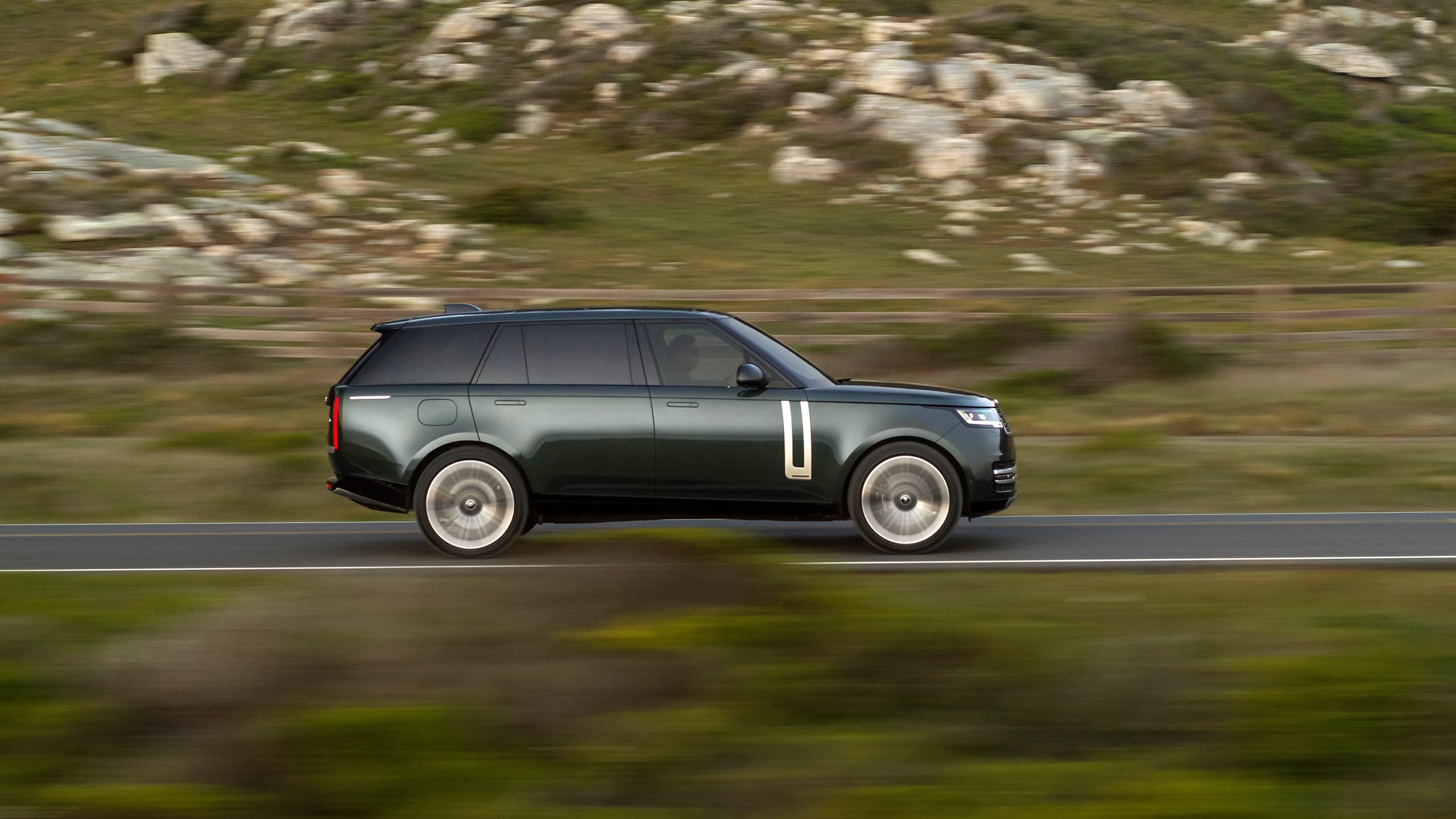 Range Rover rolling on the road
