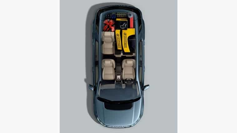 Land Rover vehicle top view without rooftop