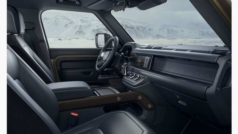 Interior side view of a Land Rover vehicle
