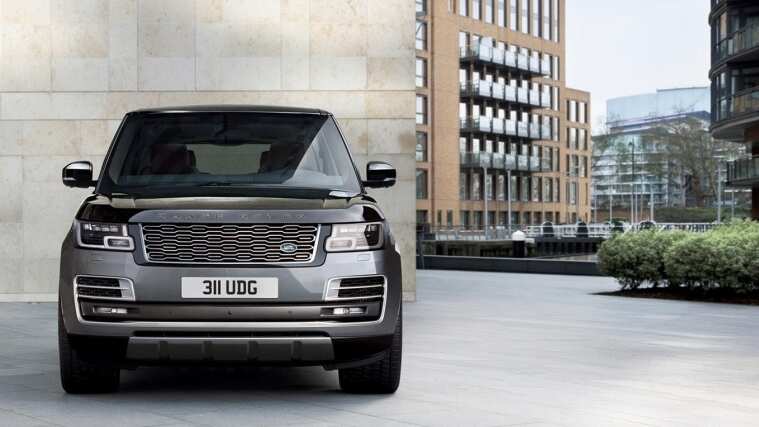 Range Rover parked front view
