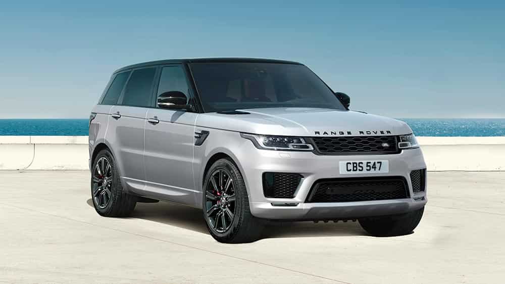 Range Rover in silver front side view