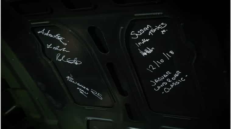 Signed Land Rover roof