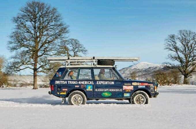 Land Rover vehicle sponshorship driving in snow