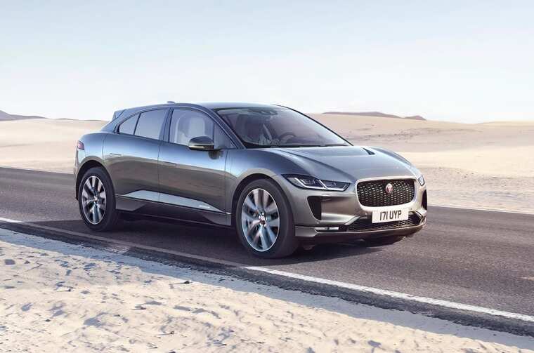 Jaguar I-PACE driving on road