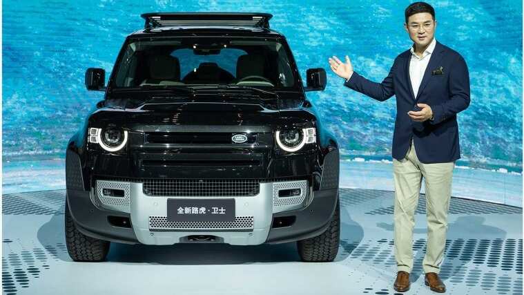 Mr. Hu Bo with Land Rover Defender 110 Diablo Special Edition