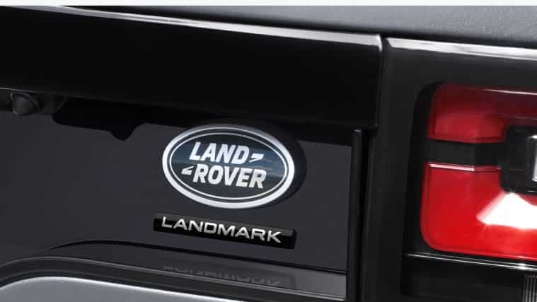 Close up of Land Rover Landmark badge