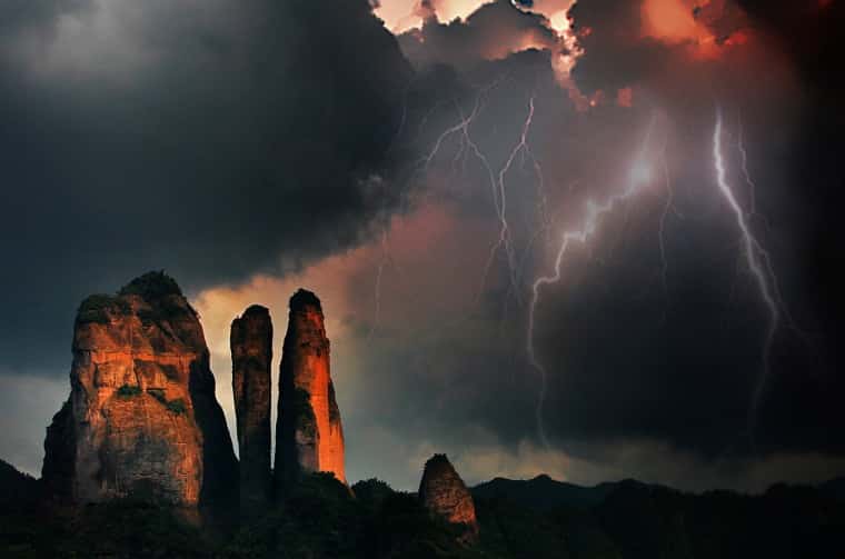 Thunderstorm landscape