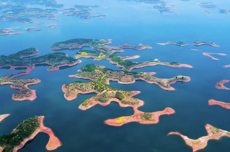 Aerial view of islands