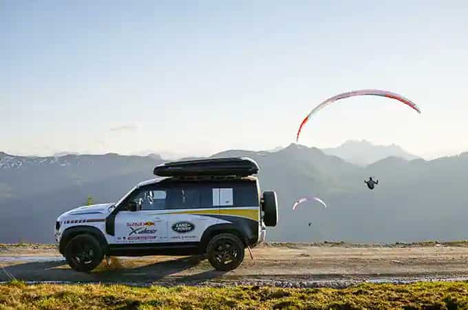 Land Rover Defender And Red Bull X Alpine Extreme Crossing