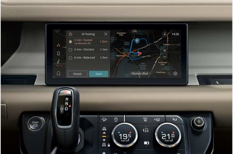 Land Rover Defender Infotainment system and navigation