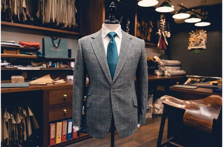 Henry Poole suit on mannequin 