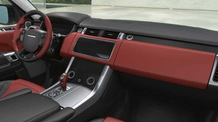 Range Rover SVR cockpit red accents