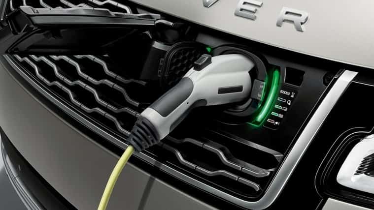 Range Rover plug-in hybrid charging interface