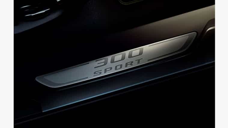 A footboard with the words "300 Sport" etched in