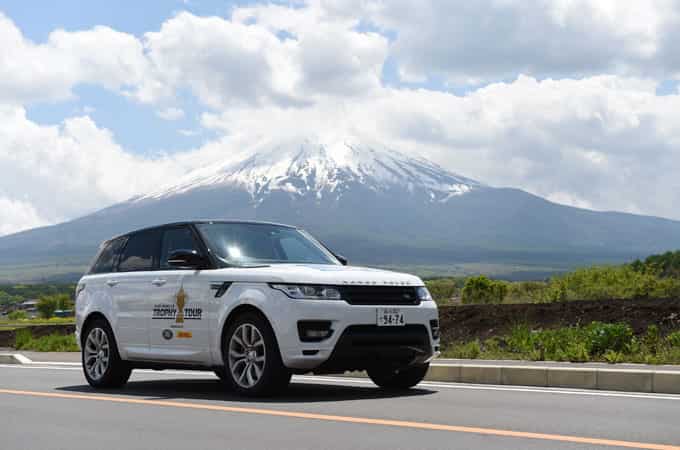 Rugby World Cup Range Rover driving on road
